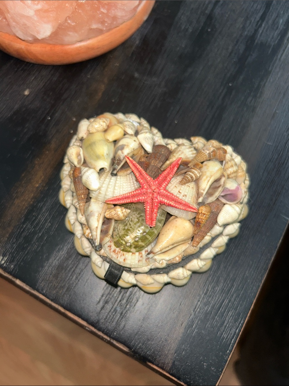 Heart-Shaped Shell Trinket Box with Red Starfish - Picture 5 of 5